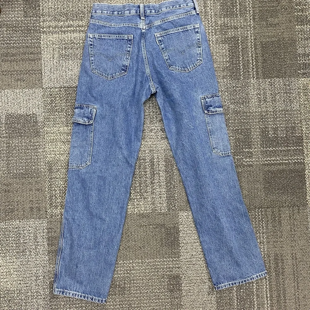 Levis Silvertab Jeans Mens 32x34 Blue Low Loose Baggy Wide Denim Pants